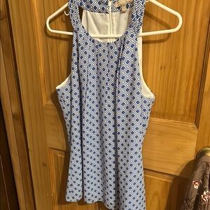 Dressy Tank blue and white